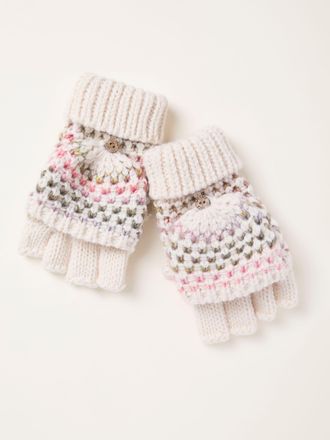 Fat Face FatFace Ivory Space Dye Overflap Gloves
