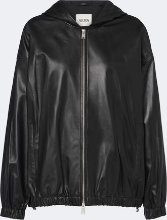 Arma Guisy hooded leather jacket