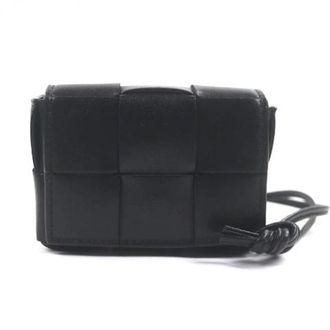 Bottega Veneta Pre-owned Maxi Intrecciato Cassette Leren Schoudertas - Heren - Pre-owned - Zwart - Maat: ONE Size Leer