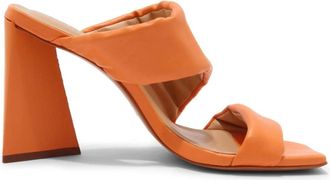 Carrano Heeled Mules - Dames - Muiltjes - Oranje - 36 EU - Leer - Schoenen