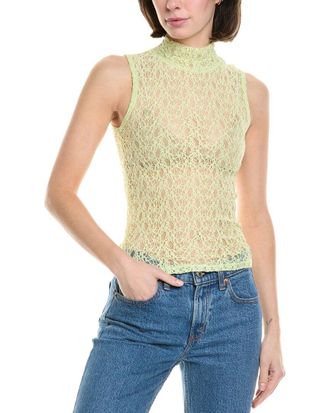 Frame Denim Frame Mock Neck Lace Tank