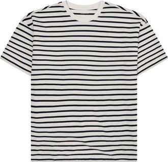 Knowledge Cotton Apparel Organic Cotton Striped T-Shirt T-Shirt f&uuml;r Herren | grau