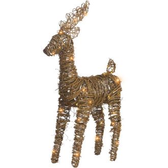 Beliani Decoraci&oacute;n Navide&ntilde;a Led 80 Bombillas Reno Iluminado Decoraci&oacute;n Navide&ntilde;a Natural Grindavik