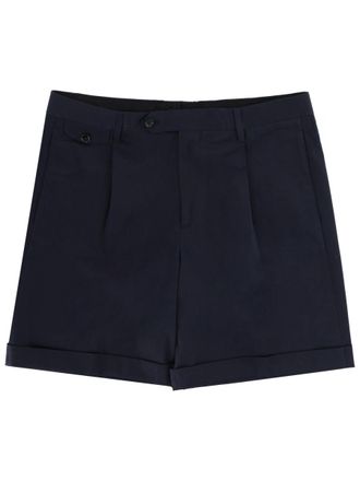Lardini Neutrals Tailored Front Pleats Cotton Shorts