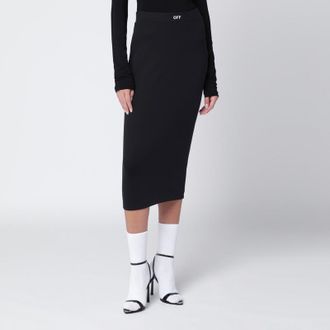 Off-white Black pencil skirt with OFF logo