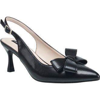 French Connection Brinton Oversized Bow Kitten Heel in Black at Nordstrom, Size 10