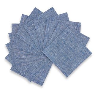 Solino Home Linen Cocktail Napkins - Athena, 6 x 6 in Chambray Indigo at Nordstrom, Size Small