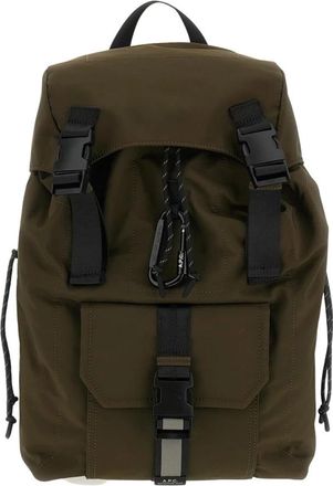 A.P.C. Trek 2.0 Rugzak - Heren - Rugzakken - Groen - ONE Size - Nylon - Tassen