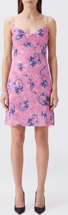 Versace Jeans Couture Mini abito a tubino con stampa grafica e spalline sottili