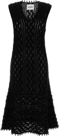 Jil Sander Dames, Jurken, Zwart, Maat: XS Katoen