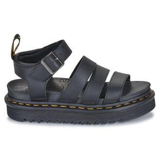 Dr. Martens Blaire Athena Leather Womens Platform Sandals - Black - Size:UK 6.5