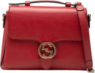 Gucci Pre-owned Satchel - Dames - Vintage Schoudertas - Rood - ONE Size - Leer - Vintage