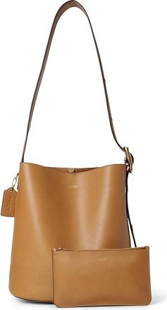 Coach Bleecker Bucket Bag Shoulder Womens Handbags Honey Brown, Leather