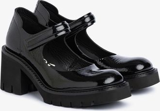 Pedro Garcia Mary-jane with track sole in black patent cowhide | Zorana | fall-winter 2026 |