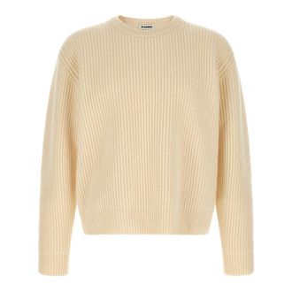 Jil Sander Fisherman Rib Jumper - male - Jil Sander - Round-neck Knitwear - Beige - XL - Knitwear