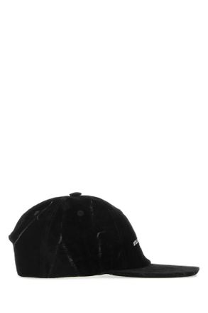 Stella McCartney Womens Black Velvet Baseball Cap 1000 Cappelli E Fasce Per Capelli Hat