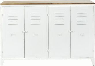 Maisons du monde Aparador con 4 puertas de metal y abeto 121 cm