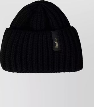 Borsalino ribbed texture hat folded cuff