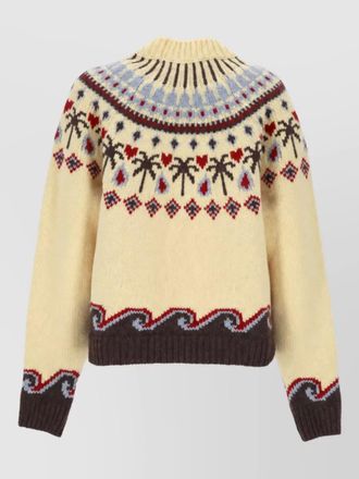 Alanui crewneck knitted top