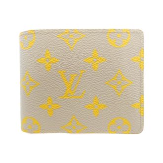 Louis Vuitton Beige Jaune Coated Canvas Bill Wallet (Bi-Fold) (Pre-Owned)
