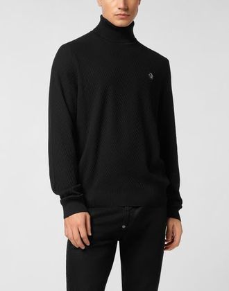 Philipp Plein Turtle Neck Ls Men in Black at Nordstrom, Size Xxx-Large