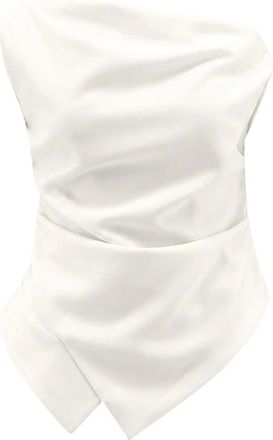 R&oacute;he Asymmetrische top met &eacute;&eacute;n schouder - Dames - Tops zonder mouwen - Wit - 2XS - Tops
