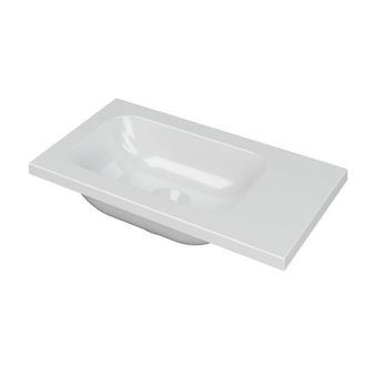 Bernacchini Enter Fontein - 40x22x1.6cm - 0 kraangaten - porselein wit glans
