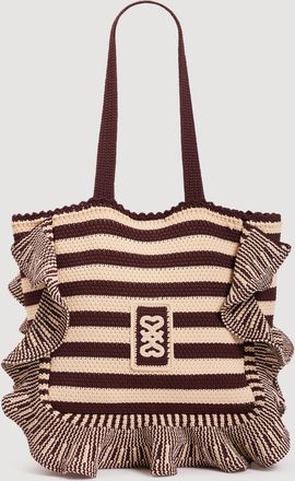 Sandro Striped crochet bag