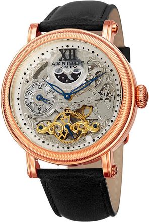 Akribos XXIV Akribos Xxiv Mens Leather Watch