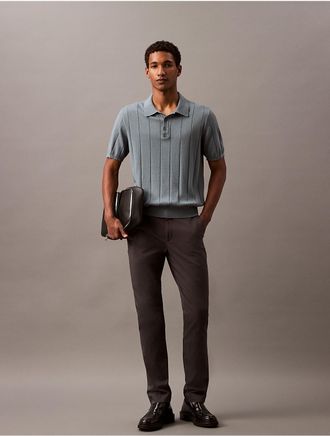 Calvin Klein Mens Cotton Flex Chino - Grey - 29W x 30L