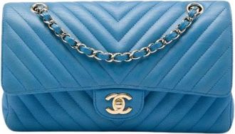 Chanel Borsa a spalla Pre-owned Vintage Double Flap - - Pre-owned - Donna - Blu - ONE SIZE