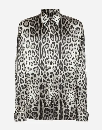 Dolce & Gabbana Super-oversize Leopard-print Silk Shirt - Man Print 39