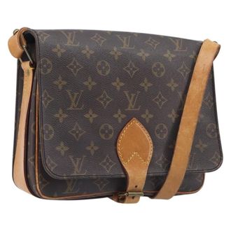 Louis Vuitton Cartouchiere Monogram Canvas Brown Canvas Handbag (Pre-Owned)