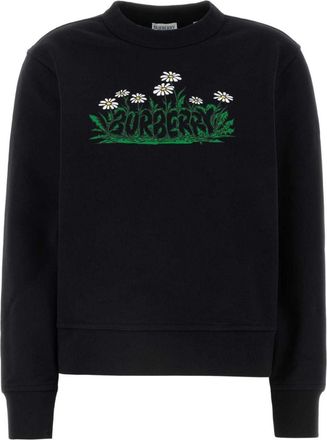 Burberry Sweater met logoprint - Zwart