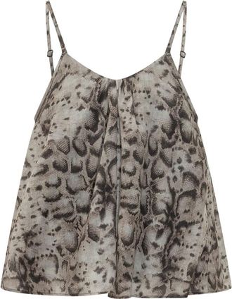 Pinko Udine Top - Dames - Tops zonder mouwen - Beige - S - Katoen - Tops