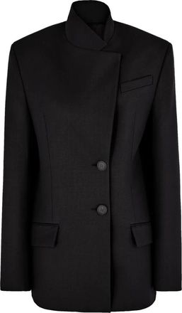 The Attico Dames, Jassen, Zwart, Maat: 2XS Gabardine