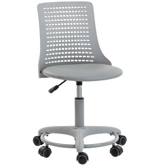 HOMCOM Silla de escritorio 43x42x86 cm gris