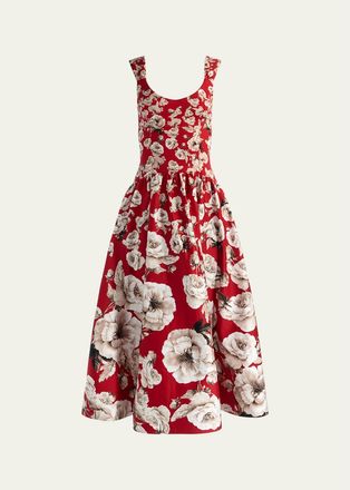 Alice & Olivia Oriana Floral Drop-Waist Maxi Dress
