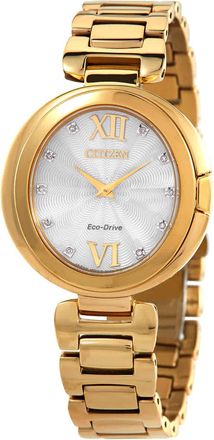 Citizen Capella Diamond Silver Dial Ladies Watch EX1512-53A