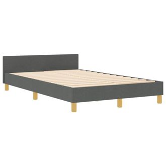 vidaXL Struttura Del Letto Grigio Scuro 120 X 190 Cm Tessuto - Vidaxl