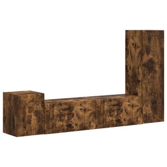 vidaXL Conjunto De Mueble De Tv 4 Pcs Roble Ahumado Vidaxl