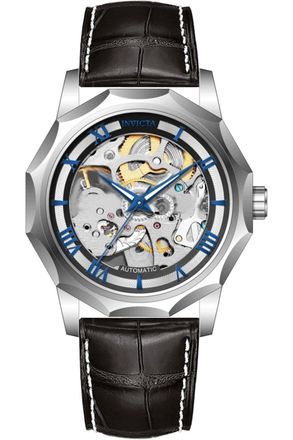 Invicta Objet D Art 69126 Heren Horloge - Automatisch Uurwerk - Roestvrij Staal met zilveren Wijzerplaat - 42mm