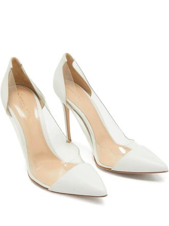 Gianvito Rossi leather pumps - women - Leather/Calf Leather/Calf Leather/PVC - 41 - White