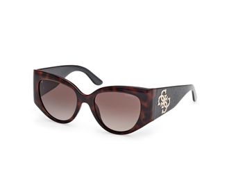 Guess Brown Gradient Oval Ladies Sunglasses GU00202 52F 54