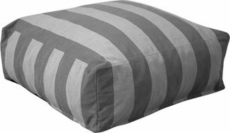 Oviala Puff de rayas para sof&aacute; modular gris carb&oacute;n