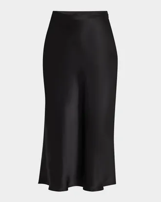 Co Silk Midi Slip Skirt