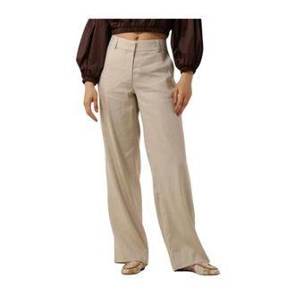 Fiveunits Fiveunits, Broeken, Dames, Beige, W33, Wijde Beige Broek
