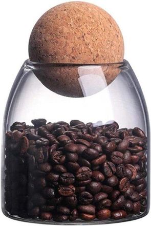 OEM Tarro De Cristal Con Tapa De Corcho - Almacenamiento De Alimentos - Pasta De Az&uacute;car Para Caf&eacute; - 500 Ml