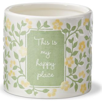 Tag This Is My Happy Place Earthenware Garden Planter Multi 4.6x4.6x4.3 in in Multicolored at Nordstrom