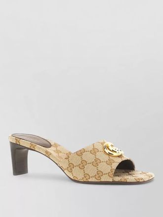 Gucci gg fabric mules open toe hardware